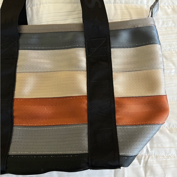 Harveys Black, Gray, and Orange Tote Bag - Picture 5 of 10